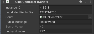Exemple de composant en mode Debug