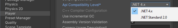 Niveau de compatibilité .NET