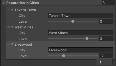 Tableau de scriptable objects réglable dans Unity3D