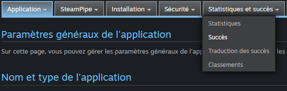 Statistiques et Succès dans Steamworks