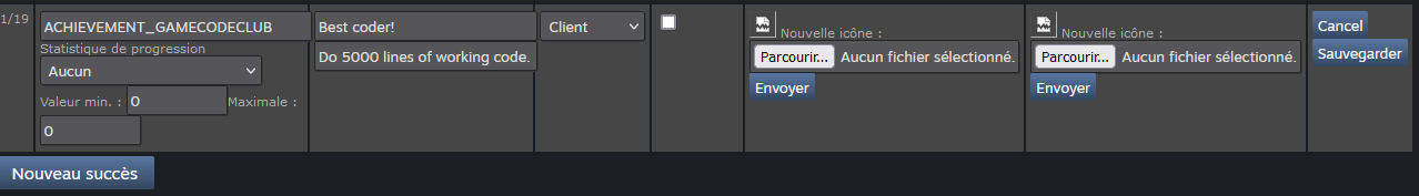 Ajouter un succès dans Steamworks